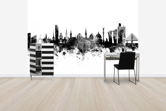 PHOTOWALL / Copenhagen Skyline Black (e50129)