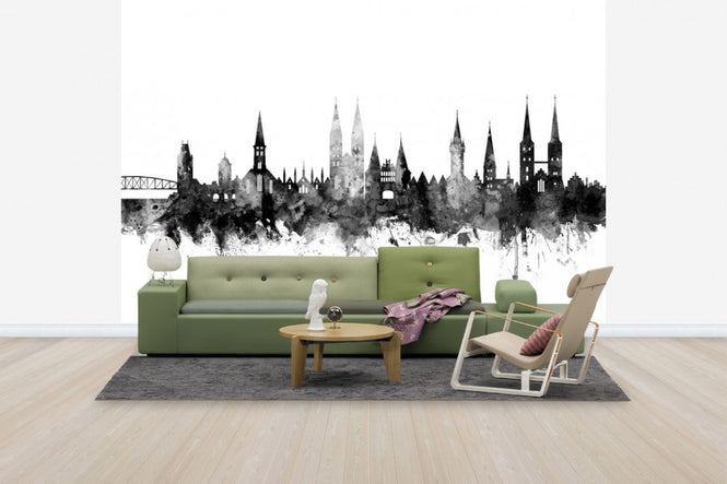PHOTOWALL / Lübeck Skyline Black (e50155)