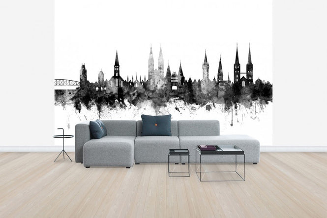 PHOTOWALL / Lübeck Skyline Black (e50155)