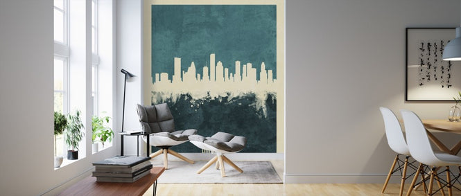 PHOTOWALL / Houston Texas Skyline Blue (e310754)