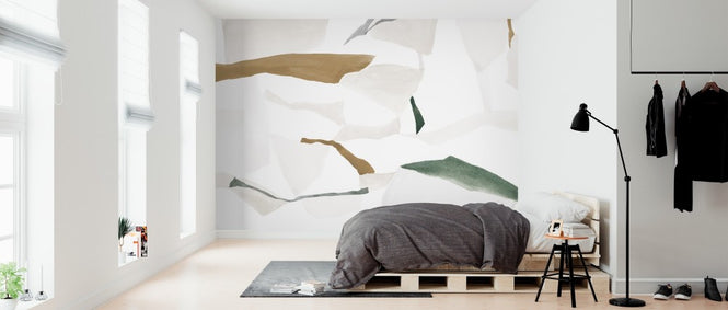 PHOTOWALL / Fractal Pale Green and Ochra (e312704)