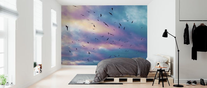 PHOTOWALL / Birds in Colourful Sky (e313611)