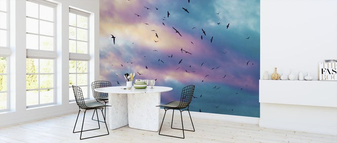PHOTOWALL / Birds in Colourful Sky (e313611)