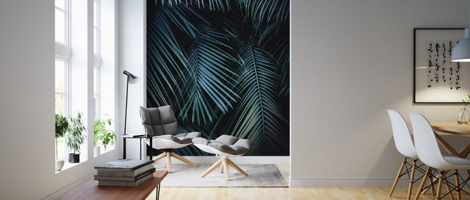 PHOTOWALL / Palm Leaves in the Night (e313688)