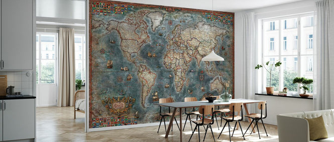 PHOTOWALL / Old Style World Map (e314294)