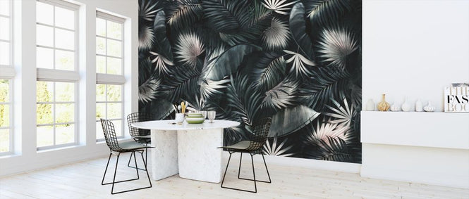 PHOTOWALL / Tropical Leaves - Dark (e317152)