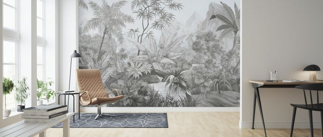 PHOTOWALL / Tangled Jungle - Blue Monochrome (e317161)