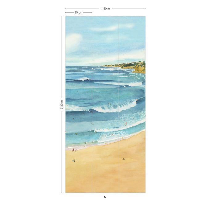 Isidore Leroy / Panoramiques 2021 / SURF Guethary C 6245303【Cセット(3パネル)】
