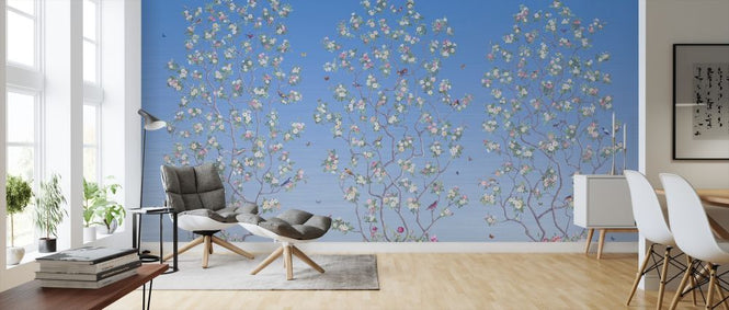 PHOTOWALL / Birds on a Tree - Azure (e318416)