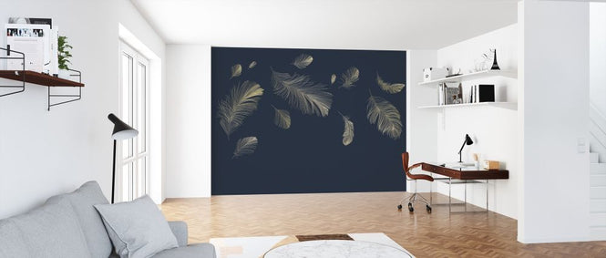 PHOTOWALL / Flying Feathers - Blue (e318450)
