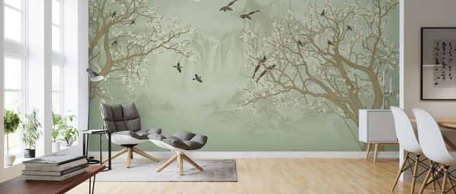PHOTOWALL / Birds Home - Emerald (e318720)