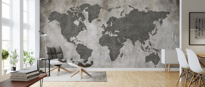 PHOTOWALL / Frayed Wall World Map (e319125)