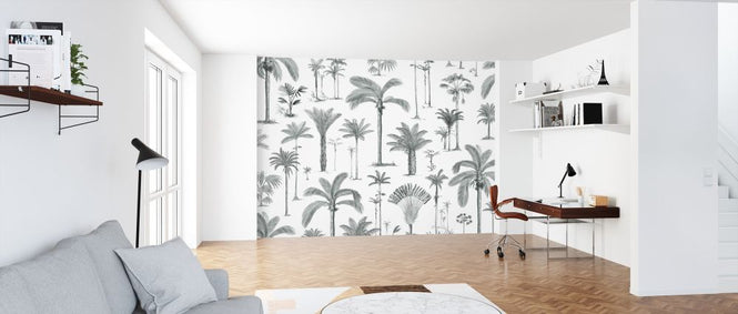 PHOTOWALL / Brazilian Palms - Ash Green (e319274)