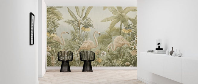 PHOTOWALL / Flamingo Eden - Sepia (e319236)