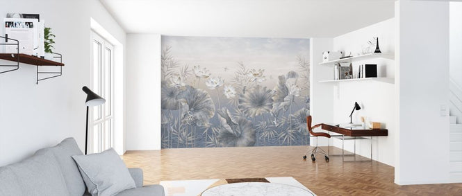 PHOTOWALL / Doux Vegetation - Pale Blue (e319247)