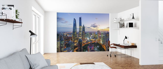PHOTOWALL / Shanghai Skyline Sunset (e318053)
