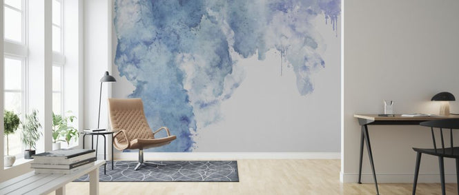 PHOTOWALL / Blue watercolour stain (e320277)