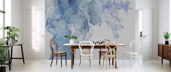PHOTOWALL / Blue watercolour stain (e320277)