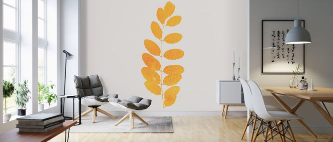 PHOTOWALL / Leaf Print - Amarillo (e319447)