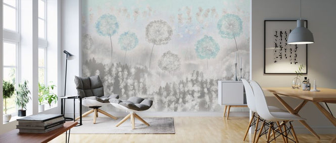 PHOTOWALL / Dandelion World - Turquoise (e320883)