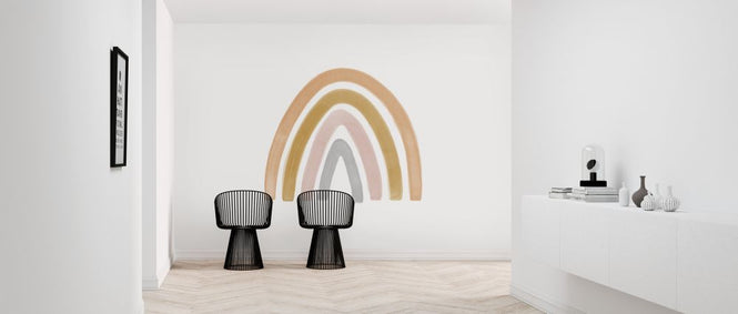 PHOTOWALL / Watercolor Rainbow Orange and Gray (e321178)