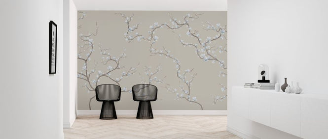 PHOTOWALL / Flourishing Magnolia - Soft Natur Blue (e322735)