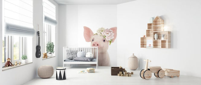 PHOTOWALL / Floral Piglet (e322230)