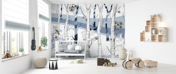 PHOTOWALL / Woodland - Blue (e322319)