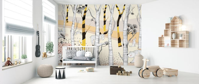 PHOTOWALL / Woodland - Yellow (e322329)