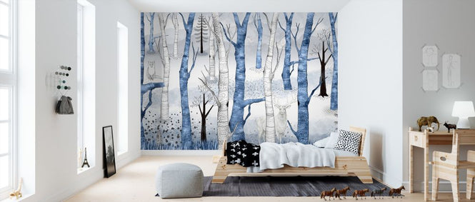PHOTOWALL / Woodland Waltz - Blue (e322330)