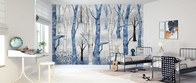 PHOTOWALL / Woodland Waltz - Blue (e322330)