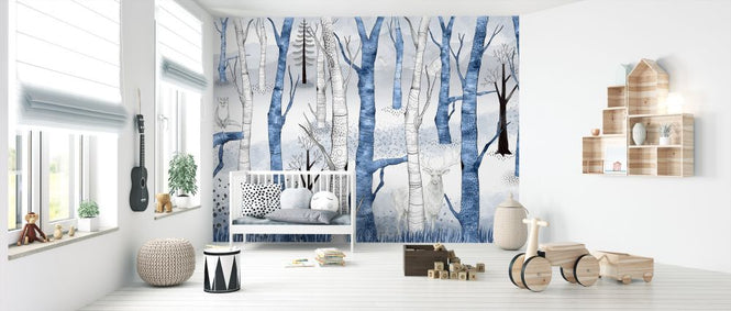 PHOTOWALL / Woodland Waltz - Blue (e322330)