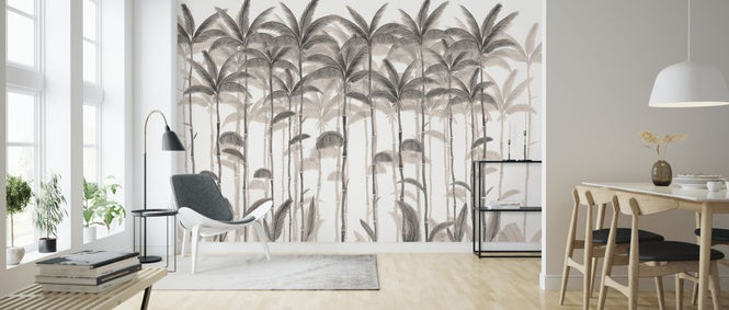 PHOTOWALL / Rising Palms - Sepia (e323199)