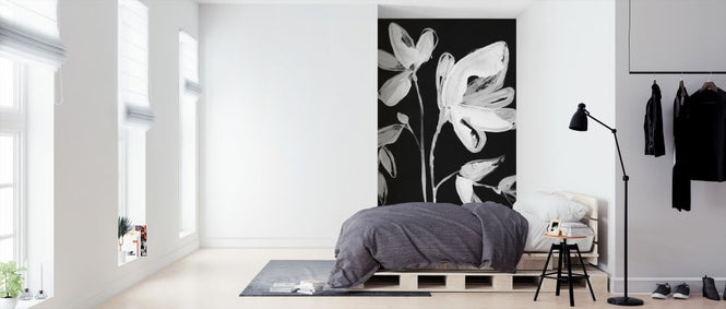 PHOTOWALL / White Whimsical Flowers (e321373)