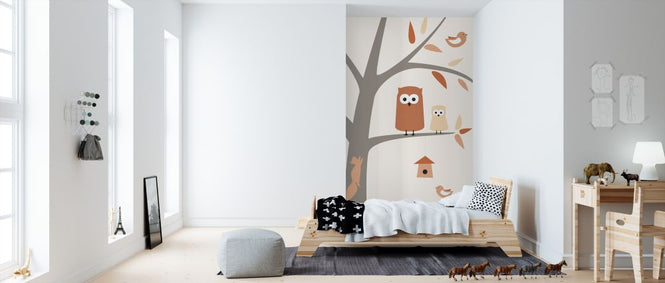 PHOTOWALL / Owls - Peach (e325967)