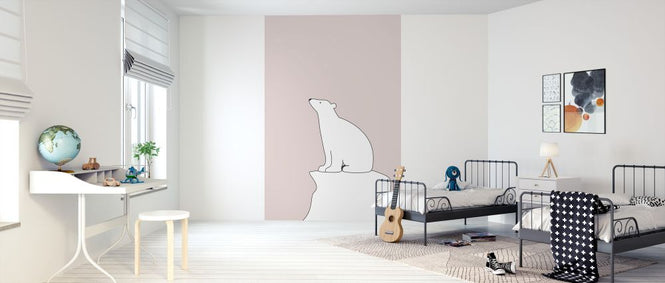 PHOTOWALL / Polar Bear - Pink (e325973)