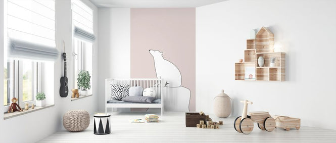 PHOTOWALL / Polar Bear - Pink (e325973)