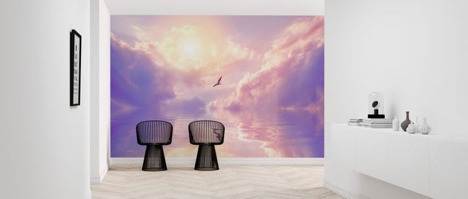 PHOTOWALL / Seagull and Violet Clouds (e325025)