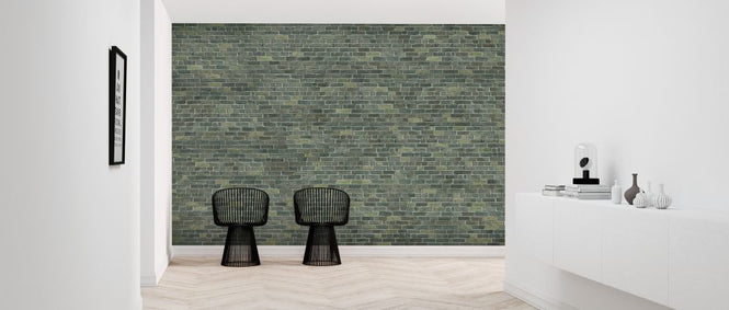 PHOTOWALL / Green Brick Wall (e327996)