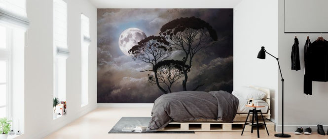 PHOTOWALL / Tree Silhouette in Full Moon Night (e328022)