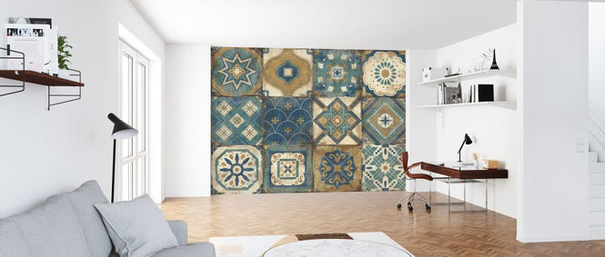 PHOTOWALL / Moroccan Tiles - Blue (e325793)
