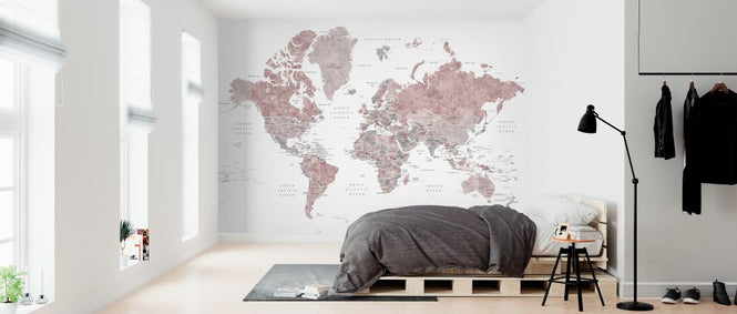 PHOTOWALL / World Map with Capitals (e325669)