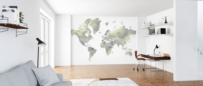 PHOTOWALL / World Map without Text II (e325718)