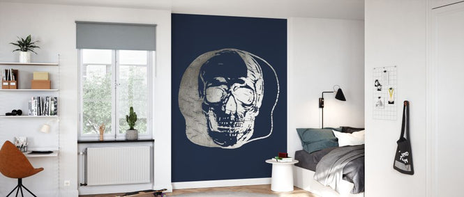 PHOTOWALL / Silver Foil Capitulum I on Blue (e327154)