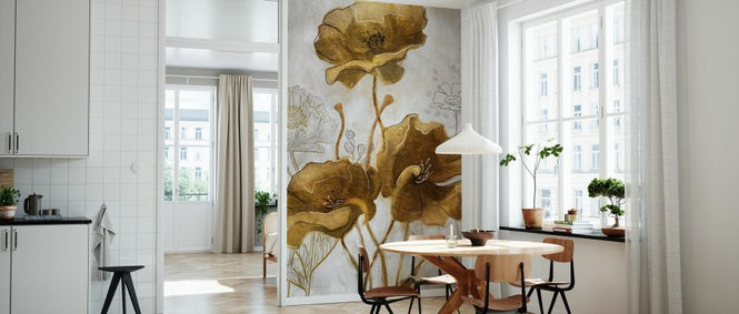 PHOTOWALL / Gold Silver Flowerfield II (e327277)