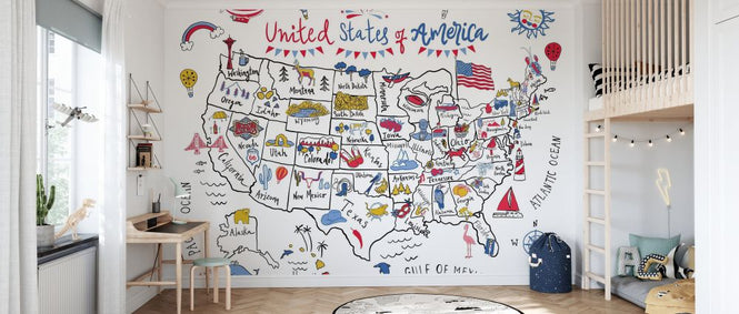 PHOTOWALL / USA Map (e328206)