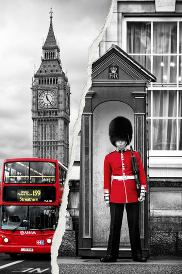 PHOTOWALL / Dual Torn Posters - Red London (e328652)