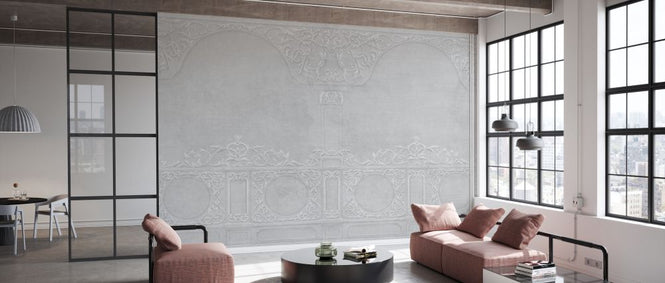 PHOTOWALL / Florence Stucco Decoration - Gray (e329793)