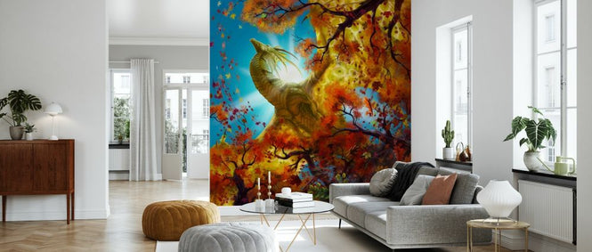 PHOTOWALL / Yellow Dragon Flying over Autumn Forest (e330178)