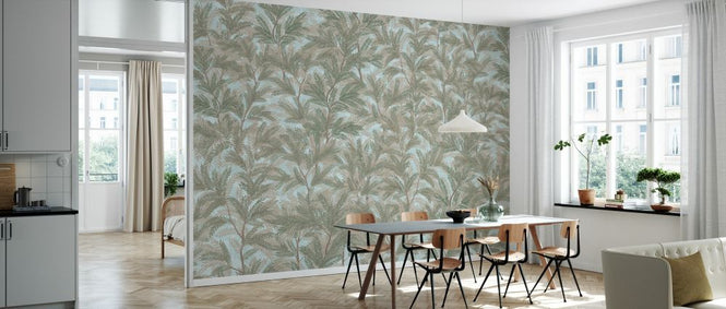PHOTOWALL / Enclosing Foliage - Morning Blue (e330254)